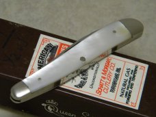 Schatt & Morgan Titusville PA Mother of Pearl 052146 Half Whittler Knife in Box c.2005