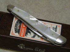 Schatt & Morgan Titusville PA Mother of Pearl 052146 Half Whittler Knife in Box c.2005