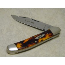 Marbles M.S.A. Co. 02 Gladstone, Mich USA Tortoise Shell Linerlock Copperhead Knife in Box c.2002