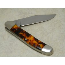 Marbles M.S.A. Co. 02 Gladstone, Mich USA Tortoise Shell Linerlock Copperhead Knife in Box c.2002