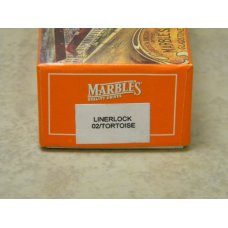 Marbles M.S.A. Co. 02 Gladstone, Mich USA Tortoise Shell Linerlock Copperhead Knife in Box c.2002