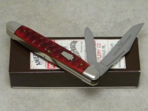 Schatt & Morgan Titusville PA Red Bone "Queen Cutlery 2009 Show 1 of 150" Jack Knife in Box