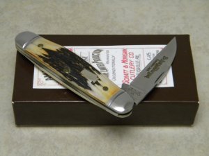 Schatt & Morgan Titusville PA USA Stag #99EJ Wharncliffe Executive Jack Knife in Box