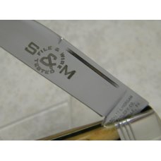 Schatt & Morgan Cutlery Co. Titusville PA Bone 041001 Wharncliffe Swayback Clasp Knife in Box c.2010 Schatt & Morgan Cutlery Co. Titusville PA Bone 041001 Wharncliffe Swayback Clasp Knife in Box c.2010