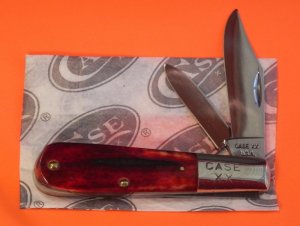 1965-1969 Case xx 2 Blade Barlow +Beautiful Red Bone handles -Mdl# 62009 1/2  Read full description