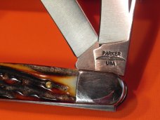 Vintage Parker Alabama USA Stockman Pocket Knife w/ Great Stag Handles - NOS -Loose Knife Vintage Parker Alabama USA Stockman Pocket Knife w/ Great Stag Handles - NOS -Loose Knife