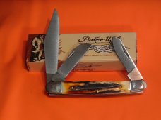 Vintage Parker Alabama USA Stockman Pocket Knife w/ Great Stag Handles - NOS -Loose Knife Vintage Parker Alabama USA Stockman Pocket Knife w/ Great Stag Handles - NOS -Loose Knife