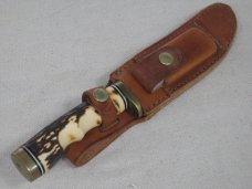 SCHRADE USA 153UH Uncle Henry Golden Spike Fixed Blade Knife & Leather Sheath SCHRADE USA 153UH Uncle Henry Golden Spike Fixed Blade Knife & Leather Sheath