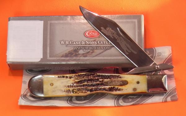 Case xx newer model (2000+) Cheetah Knife - 6.5111-1/2 L SS - with Great Bone Stag Handles -NOS Case xx newer model (2000+) Cheetah Knife - 6.5111-1/2 L SS - with Great Bone Stag Handles -NOS