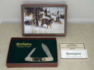 Remington USA Genuine Stag 2004 Wildlife Series Canoe Knife in Box