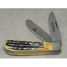 Remington USA Cartridge Series Bone Stag R1123 Jumbo Trapper Knife 2007 ATA Grand American in Box Remington USA Cartridge Series Bone Stag R1123 Jumbo Trapper Knife 2007 ATA Grand American in Box