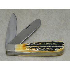 Remington USA Cartridge Series Bone Stag R1123 Jumbo Trapper Knife 2007 ATA Grand American in Box Remington USA Cartridge Series Bone Stag R1123 Jumbo Trapper Knife 2007 ATA Grand American in Box