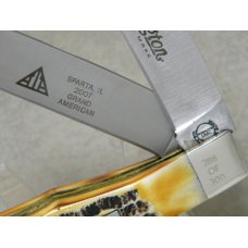 Remington USA Cartridge Series Bone Stag R1123 Jumbo Trapper Knife 2007 ATA Grand American in Box Remington USA Cartridge Series Bone Stag R1123 Jumbo Trapper Knife 2007 ATA Grand American in Box