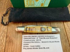Canal Street NKCA Club Knife Oiled Rams Horn Handle Muskrat Canal Street NKCA Club Knife Oiled Rams Horn Handle Muskrat