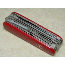 Victorinox Switzerland Stainless Rostfrei Red Champion Officier Suisse Swiss Army Knife set in Box