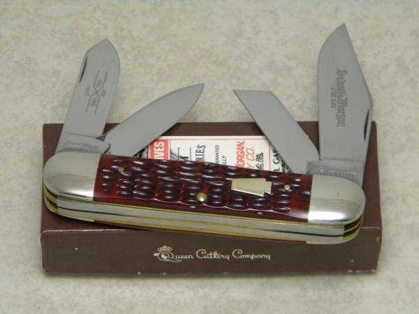 Schatt & Morgan Keystone Series XVII Red Bone 044163 Railsplitter Stockman Knife in Box c.2007 Schatt & Morgan Keystone Series XVII Red Bone 044163 Railsplitter Stockman Knife in Box c.2007