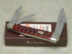 Schatt & Morgan Keystone Series XVII Red Bone 043154 Large Whittler Knife in Box c.2007