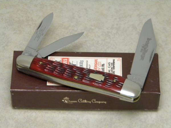 Schatt & Morgan Keystone Series XVII Red Bone 043154 Large Whittler Knife in Box c.2007 Schatt & Morgan Keystone Series XVII Red Bone 043154 Large Whittler Knife in Box c.2007