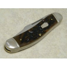 Schatt & Morgan Keystone Series XVIII Brown Worm Groove Bone 043160 Sowbelly Knife in Box c.2008 Schatt & Morgan Keystone Series XVIII Brown Worm Groove Bone 043160 Sowbelly Knife in Box c.2008