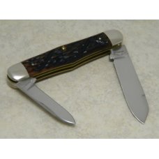 Schatt & Morgan Keystone Series XVIII Brown Worm Groove Bone 042276 Swell Center Knife in Box c.2008 Schatt & Morgan Keystone Series XVIII Brown Worm Groove Bone 042276 Swell Center Knife in Box c.2008