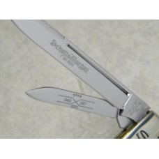 Schatt & Morgan Keystone Series XVIII Brown Worm Groove Bone 042297 Jack Knife in Box c.2008 Schatt & Morgan Keystone Series XVIII Brown Worm Groove Bone 042297 Jack Knife in Box c.2008