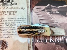 Case Barlow 2006 Junior Member Annual Club Knife in Stag Case Barlow 2006 Junior Member Annual Club Knife in Stag