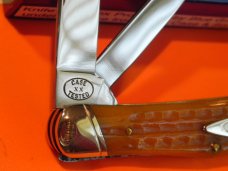Case xx 1995 Whittler Knife w Beautiful (Carmel or Butterscotch?) Corncob Jigged Bone Handles -NOS Case xx 1995 Whittler Knife w Beautiful (Carmel or Butterscotch?) Corncob Jigged Bone Handles -NOS