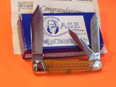 Case xx 1995 Whittler Knife w Beautiful (Carmel or Butterscotch?) Corncob Jigged Bone Handles -NOS Case xx 1995 Whittler Knife w Beautiful (Carmel or Butterscotch?) Corncob Jigged Bone Handles -NOS