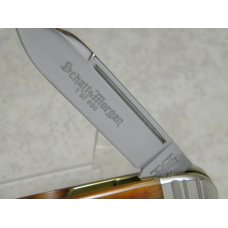 Schatt & Morgan Keystone Series XIX Smooth October Harvest Bone 042299 Harness Knife in Box c.2009