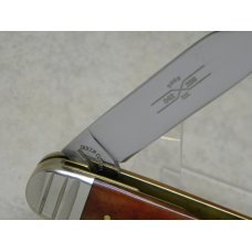 Schatt & Morgan Keystone Series XIX Smooth October Harvest Bone 042299 Harness Knife in Box c.2009