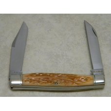 Schatt & Morgan Keystone Series XX Reverse Worm Groove Bone 042149 Moose Knife in Box c.2010