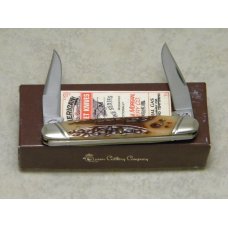 Schatt & Morgan Keystone Series XX Reverse Worm Groove Bone 042121 Small Muskrat Knife in Box c.2010 Schatt & Morgan Keystone Series XX Reverse Worm Groove Bone 042121 Small Muskrat Knife in Box c.2010