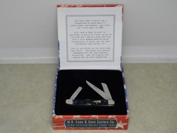 Case XX USA 2018 Jigged Blue Bone 6318 Serpentine Stockman Knife in Box