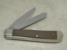 Case XX USA 2018 Earth Brown Micarta 10254 SS Harley Davidson Trapper Knife 