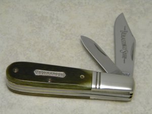 Heritage Schrade + NY USA Green Bone 2661 Everlastingly Sharp Barlow Knife c.1983