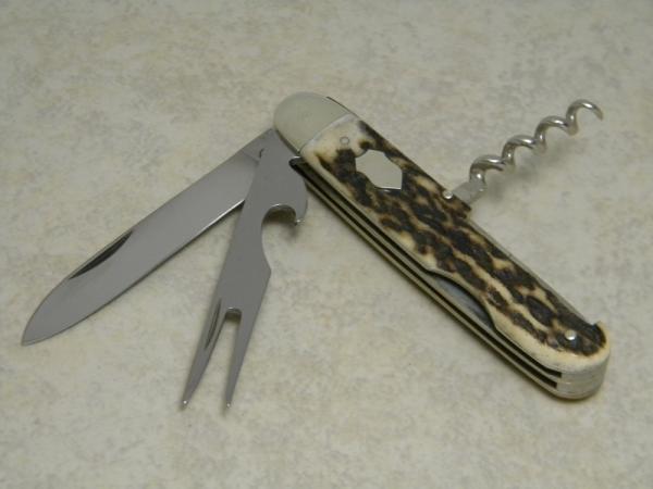 H.F. Rostfrei Solingen (Hoffritz) Stag Take Apart Hobo Sportsman's Knife 