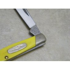 Buck 305 USA Yellow Saw Cut Delrin Lancer 2 Blade Stockman Knife c.1989