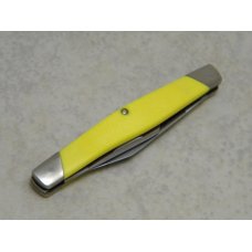 Buck 305 USA Yellow Saw Cut Delrin Lancer 2 Blade Stockman Knife c.1989