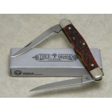 Boker Solingen Germany Tree Brand 9572 Red Bone Carolina Muskrat Knife in Box
