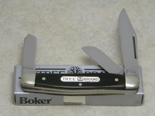 Boker Solingen Germany Tree Brand Green Bone Stockman Knife in Box Boker Solingen Germany Tree Brand Green Bone Stockman Knife in Box