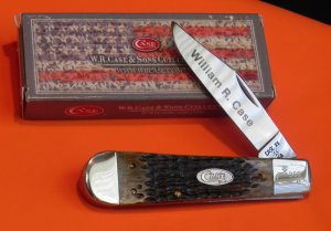 Case xx 1988 1 Blade Jack Knife (G6199 1/2 SS) Pocket Knife w/ Greenish Bone Handles & NOS