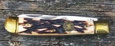 Schrade USA SC515 Scrimshaw Lockback Knife & Pouch c. 1990 - NIB
