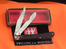 Vintage Henckels International 2 Blade Slim Line Trapper Knife with Great Red Bone Handles -NOS Vintage Henckels International 2 Blade Slim Line Trapper Knife with Great Red Bone Handles -NOS