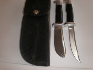 BUCK knife  twin double set 1972 to 1986 production 103 and 118
