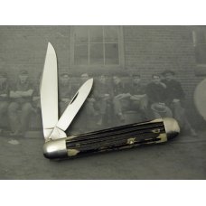Queen Cutlery Co. #28 English Jack in Winterbottom Bone: 4 1/2” closed; 1958 - 1960, Queen Cutlery Co. #28 English Jack in Winterbottom Bone: 4 1/2” closed; 1958 - 1960,
