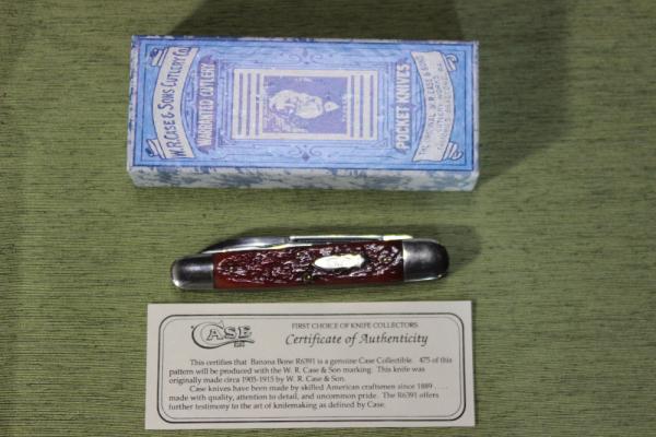 Vintage 1991 Case XX Classic 6391 Cigar Whittler Red Bone Knife NIB (#26) Vintage 1991 Case XX Classic 6391 Cigar Whittler Red Bone Knife NIB (#26)