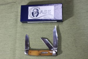 Vintage 1997 Case XX Classic 6340 Stockman Caramel Bone knife (#36)