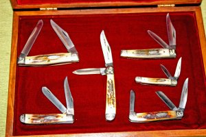 Vintage 1979 Case XX 1879-1979 Bradford Centennial Stag Knife Set NIB (#138)