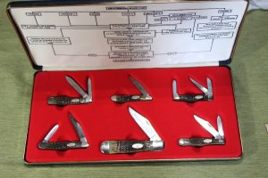 Vintage Case XX 1989 Case Family Tree knife set serial # 60 NIB (#153)