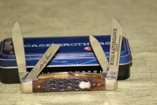 Vintage 2003 Case XX 64052 SS Congress Midnight Black bone Historian's knife LTD (#107)
